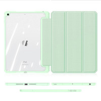 Dux Ducis Toby Eco-Leather Tablet-Ledertasche Schale Cover für iPad 7/8 10.2" mit Smart-Sleep Funktion Wake-Up Stifthalter Schutzhülle in Grün