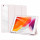 Dux Ducis Toby Eco-Leather Tablet-Ledertasche Schale Cover für iPad 7/8 10.2" mit Smart-Sleep Funktion Wake-Up Stifthalter Schutzhülle in Pink