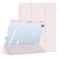 Dux Ducis Toby Eco-Leather Tablet-Ledertasche Schale Cover für iPad Air 4 10.9" mit Smart-Sleep Funktion Wake-Up Stifthalter Schutzhülle Pink