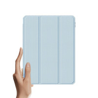 Dux Ducis Toby Eco-Leather Tablet-Ledertasche Schale Cover für iPad Pro 11" 2020 mit Smart-Sleep Funktion Wake-Up Stifthalter Schutzhülle Blau