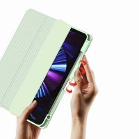 Dux Ducis Toby Eco-Leather Tablet-Ledertasche Schale Cover für iPad Pro 11" 2020 mit Smart-Sleep Funktion Wake-Up Stifthalter Schutzhülle Grün
