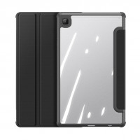 Dux Ducis Toby Eco-Leather Tablet-Ledertasche Schale Cover für Samsung Galaxy Tab A7 Lite (T220) mit Smart-Sleep Funktion Wake-Up Stifthalter Schutzhülle Schwarz