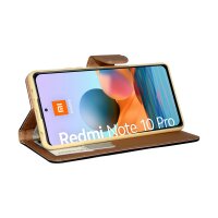 cofi1453® Buch Tasche "Fancy" kompatibel mit XIAOMI REDMI NOTE 10 PRO Handy Hülle Etui Brieftasche Schutzhülle mit Standfunktion, Kartenfach Schwarz-Gold