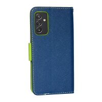 cofi1453® Buch Tasche "Fancy" kompatibel mit SAMSUNG GALAXY A82 (A826S) Handy Hülle Etui Brieftasche Schutzhülle mit Standfunktion, Kartenfach Blau-Grün