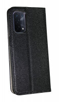 cofi1453® Buch Tasche "Smart" kompatibel mit Oppo A74 5G Handy Hülle Etui Brieftasche Schutzhülle mit Standfunktion, Kartenfach Schwarz