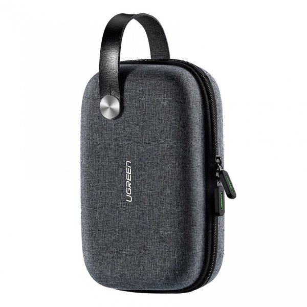 Ugreen Gehäuse HDD SSD Box Smartphone Reisetasche Schmuck Zubehör 20,3 x 12,9 x 7,2 cm Tasche Hülle Cover Schutz, grau