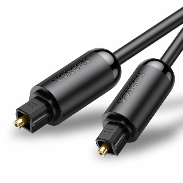 Ugreen optisches Kabel Audiokabel m digitales Glasfaserkabel Audioübertragung Toslink SPDIF Adaptergrau