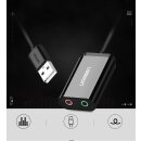 Ugreen externe Soundkarte Musikadapter USB - 3,5 mm...
