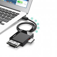 Ugreen 4in1 USB 3.0 SD / micro SD / CF / MS Kartenleser Cardreader Speicherkartenleser Multi Adapter schwarz