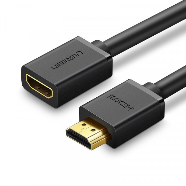 Ugreen Kabel HDMI Verlängerungskabel (weiblich) - HDMI (männlich) 19 Pin 1.4v 4K 60Hz 30AWG schwarz