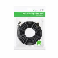 Ugreen Kabel Internetkabel Netzwerk Ethernet Patchkabel RJ45 Cat 7 STP LAN 10 Gbps 1m Schwarz