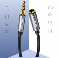 Ugreen Kabel AUX Verlängerungskabel 3,5 mm Miniklinke 3m Aux-Adapter Verlängerung silber