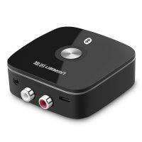 Ugreen Adapter Empfänger Bluetooth 5.0 2RCA Chinch Kabel / 3,5mm Miniklinke Musik-Streaming schwarz