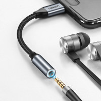 Ugreen Adapter Typ-C auf 3,5mm Aux Kabel Stecker Klinke für Smartphones Audio-Adapter schwarz