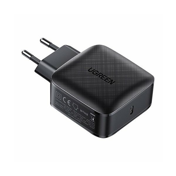 Ugreen 65W GaN Wandladegerät PD USB-C (Typ-C) Quick Charge Power Delivery USB Anschluss Handy-Ladegerät Schnell-Ladegerät schwarz