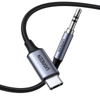 Ugreen Typ-C auf Aux Audio 3,5mm Jack Anschluss Handy Adapter Kabel Smartphone in Schwarz