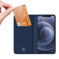 Buch Tasche "Dux Ducis" kompatibel mit iPhone 13 Mini Handy Hülle Etui Brieftasche Schutzhülle mit Standfunktion, Kartenfach Blau