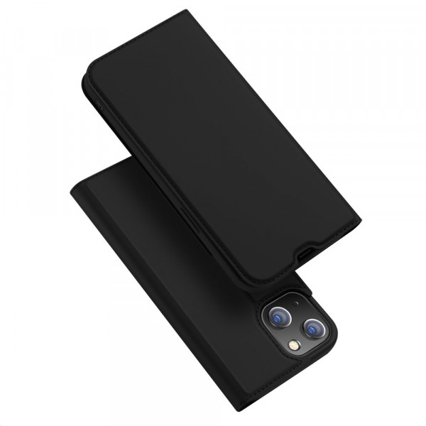 Buch Tasche "Dux Ducis" kompatibel mit iPhone 13 Pro Handy Hülle Etui Brieftasche Schutzhülle mit Standfunktion, Kartenfach Schwarz