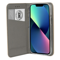 cofi1453® Buch Tasche "Smart" kompatibel mit iPhone 13 Handy Hülle Etui Brieftasche Schutzhülle mit Standfunktion, Kartenfach Gold
