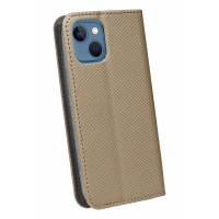 cofi1453® Buch Tasche "Smart" kompatibel mit iPhone 13 Mini Handy Hülle Etui Brieftasche Schutzhülle mit Standfunktion, Kartenfach Gold
