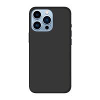 cofi1453® Silikon Hülle Basic kompatibel mit iPhone 13 Pro Case TPU Soft Handy Cover Schutz Matt-Schwarz