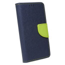 cofi1453® Buch Tasche "Fancy" kompatibel mit iPhone 13 Handy Hülle Etui Brieftasche Schutzhülle mit Standfunktion, Kartenfach Blau-Grün