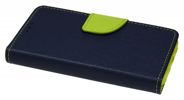 cofi1453® Buch Tasche Fancy kompatibel mit iPhone 13 Mini Handy Hülle Etui Brieftasche Schutzhülle mit Standfunktion, Kartenfach Blau-Grün
