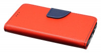 cofi1453® Buch Tasche "Fancy" kompatibel mit iPhone 13 Pro Max Handy Hülle Etui Brieftasche Schutzhülle mit Standfunktion, Kartenfach Rot-Blau