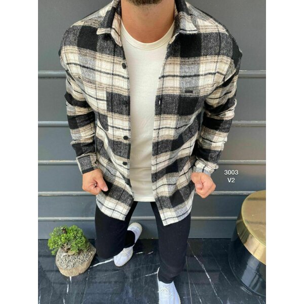 Megaman Jeans Holzfällerhemd Flanellhemd Herren Hemd Kariert Holzfäller Baumwolle