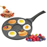 Pfannkuchen Pfanne Ø26cm 7 Fächer Induktion Alu Guss Spiegelei Crepespfanne Pancake geeignet für alle Herdarten