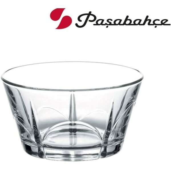 Pashabahçe 53043 Royal Deckelschale 6-Teilig Glasschalen Schalen Glasschale Dessertschale Küche Aufbewahrung