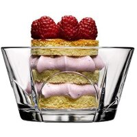 Pashabahçe 53043 Royal Deckelschale 6-Teilig Glasschalen Schalen Glasschale Dessertschale Küche Aufbewahrung