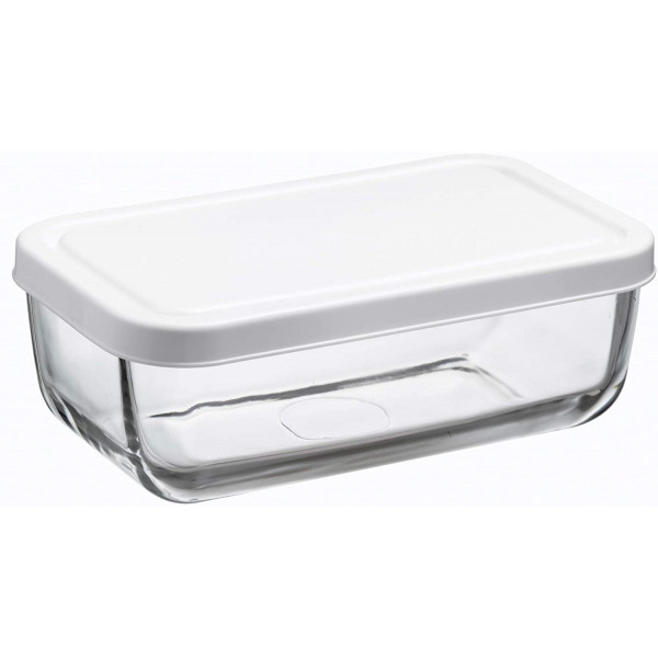 Pasabahce 53733 Snow Box, Glasschale mit Deckel 420 cc, Vorratsbehälter Vorratsbox 2 Stück