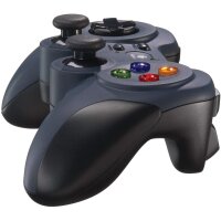 Logitech F310 kabelgebundenes Gamepad, Controller mit Konsolenartigem Layout, 4 Tasten D-Pad, XInput/DirectInput, Komfortable Griffflächen, 1,8 m Kabel, PC - Blau/Grau