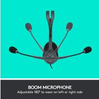 Logitech H111 Kopfhörer mit Mikrofon, Stereo-Headset, Verstellbares Mikrofon mit Rauschunterdrückung, Lautstärkeregelung und Stummschaltung am Kabel, 3,5mm Klinke, PC/Mac/Laptop/Tablet/Smartphone