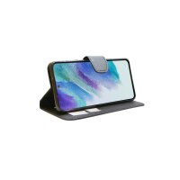 cofi1453® Buch Tasche "Fancy" kompatibel mit SAMSUNG GALAXY S21 FE Handy Hülle Etui Brieftasche Schutzhülle mit Standfunktion, Kartenfach Schwarz