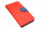 cofi1453® Buch Tasche "Fancy" kompatibel mit SAMSUNG GALAXY S21 FE Handy Hülle Etui Brieftasche Schutzhülle mit Standfunktion, Kartenfach Rot-Blau