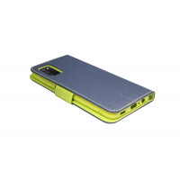 cofi1453® Buch Tasche "Fancy" kompatibel mit SAMSUNG GALAXY A03s (A037G) Handy Hülle Etui Brieftasche Schutzhülle mit Standfunktion, Kartenfach Blau-Grün