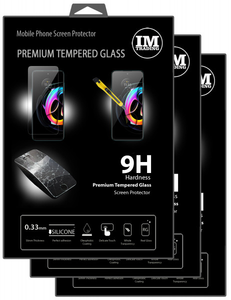 cofi1453 3X Panzer Schutz Glas 9H Tempered Glass Display Schutz Folie Display Glas Screen Protector kompatibel mit Motorola Moto Edge 20 Lite