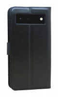 cofi1453® Buch Tasche "Fancy" kompatibel mit GOOGLE PIXEL 6 Handy Hülle Etui Brieftasche Schutzhülle mit Standfunktion, Kartenfach Schwarz