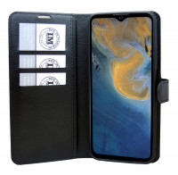 cofi1453® Buch Tasche "Fancy" kompatibel mit ZTE BLADE A71 Handy Hülle Etui Brieftasche Schutzhülle mit Standfunktion, Kartenfach Schwarz