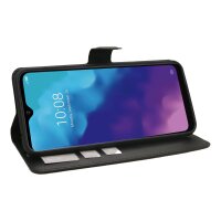 cofi1453® Buch Tasche "Fancy" kompatibel mit ZTE BLADE V30 VITA Handy Hülle Etui Brieftasche Schutzhülle mit Standfunktion, Kartenfach Schwarz