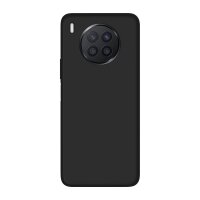 cofi1453® Silikon Hülle Basic kompatibel mit Huawei Nova 8i Case TPU Soft Handy Cover Schutz in Schwarz