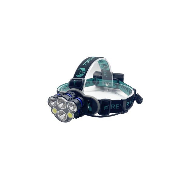 Forever Light T6 2x 10W LED + 2x 3W 500lm 1200mAh Scheinwerfer Kopflampe Sitrnlampe Camping Schalter LED Headlamp Kopflicht