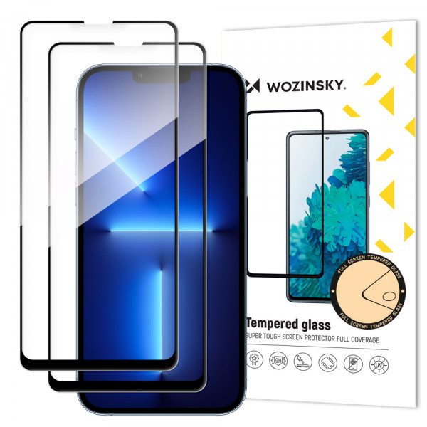 2 x 5D Schutz Glas kompatibel mit iPhone 13 Pro Max Panzer Folie mit Rahmen Vollständig Klebend und Abdeckung