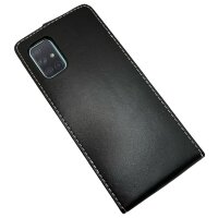 Flip Case kompatibel mit Samsung Galaxy A71 5G (A716F) Handy Tasche vertikal aufklappbar Schutzhülle Klapp Hülle Schwarz