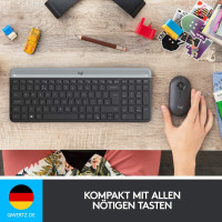 Logitech MK470 Slim Combo Kabelloses Tastatur-Maus-Set,...