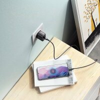 Ugreen USB Reiseladegerät Typ C 25W Power Delivery + USB Kabel Typ C 2M Handy-Ladegerät schwarz