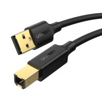 Ugreen US135 Drucker Kabel USB 2.0 vergoldet 2 Meter Kabel USB A auf USB B für Epson Lexmark Samsung HP Canon