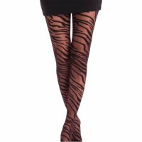 Damen Strumpfhose mit Muster Streifen Nero Frauen Hose Socken N.1294 20 DEN schwarz